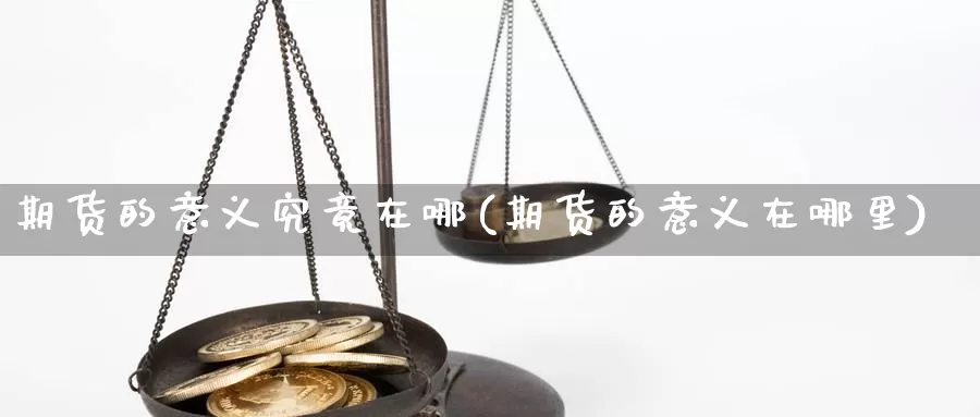 期货的意义究竟在哪(期货的意义在哪里)_https://www.hbcwei.com_国际期货喊单直播室_第1张