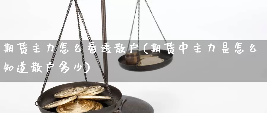 期货主力怎么看透散户(期货中主力是怎么知道散户多少)_https://www.hbcwei.com_国际期货喊单直播间_第1张