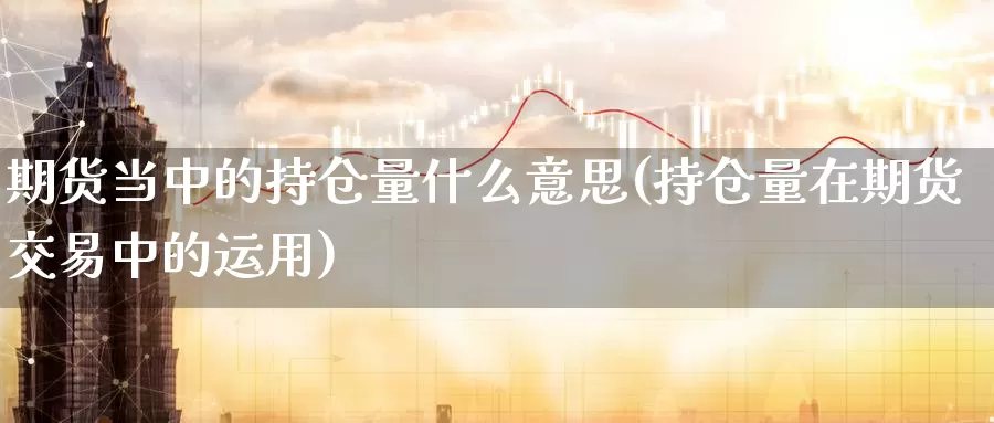 期货当中的持仓量什么意思(持仓量在期货交易中的运用)_https://www.hbcwei.com_国际期货喊单直播室_第1张